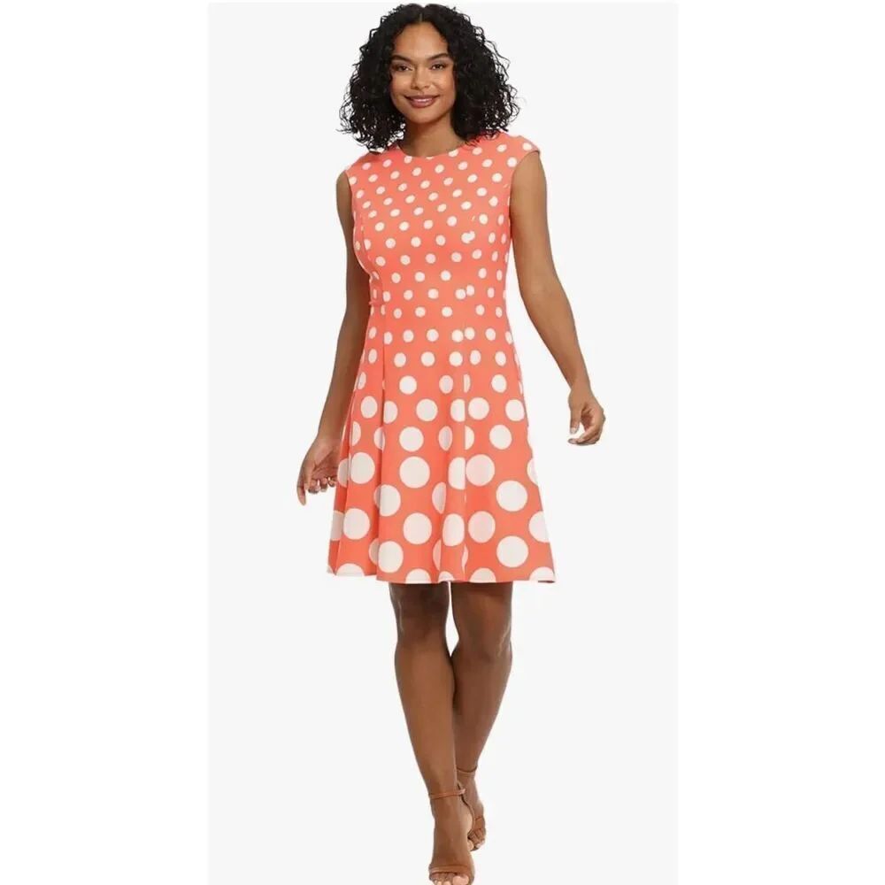 London Times Women's Cap Sleeve Fit and Flare-Elegant Summer Cocktail -24W
